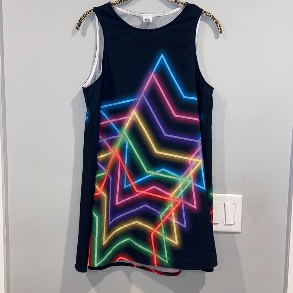 Neon Star Mini Dress